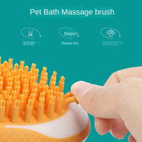 2-in-1 Pet Bath & Massage Brush – Soft Silicone Grooming Comb for Dogs & Cats