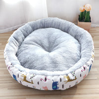 Round Plush Dog & Cat Bed – Ultra-Soft Calming Cushion for Pets