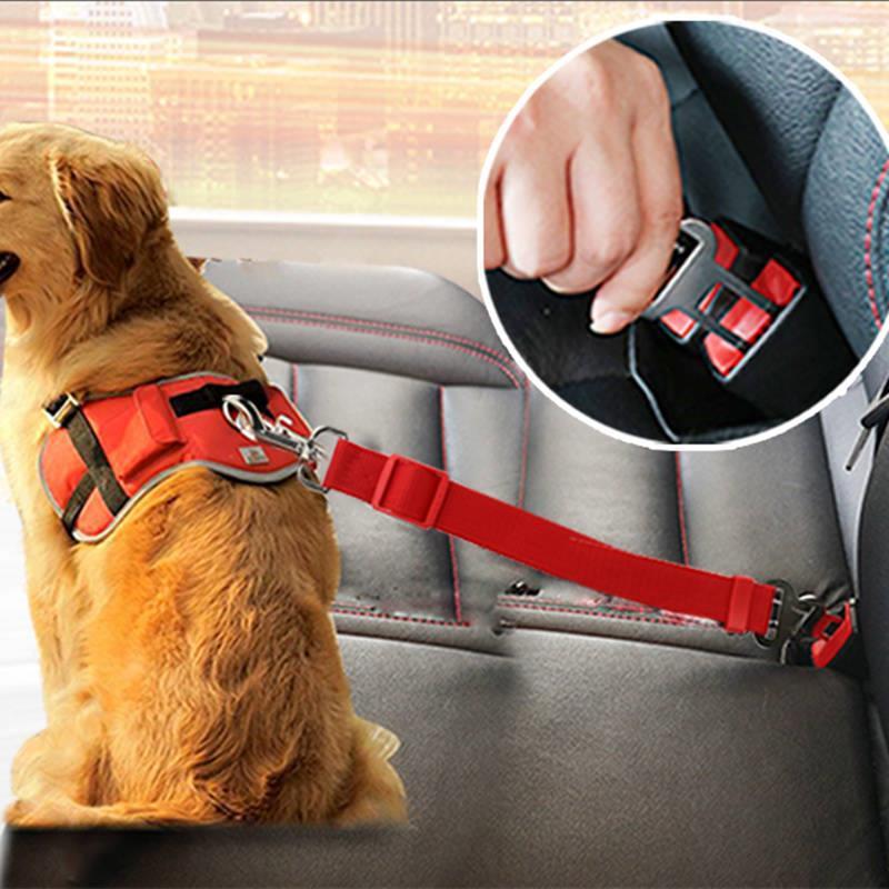 Adjustable Dog Car Seatbelt – Safety Harness for Travel & Everyday Use