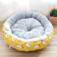 Round Plush Dog & Cat Bed – Ultra-Soft Calming Cushion for Pets