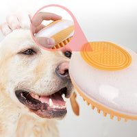 2-in-1 Pet Bath & Massage Brush – Soft Silicone Grooming Comb for Dogs & Cats