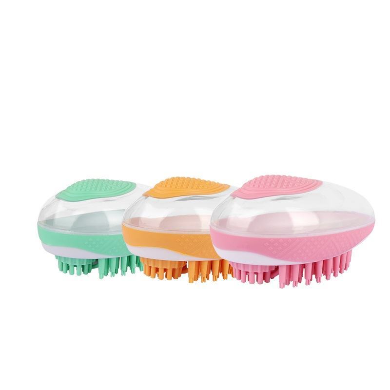 2-in-1 Pet Bath & Massage Brush – Soft Silicone Grooming Comb for Dogs & Cats